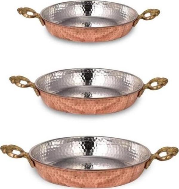Cobper Premium Collection 3’lü Mgs Bakır Sahan Seti 14-16-18cm - Image 1