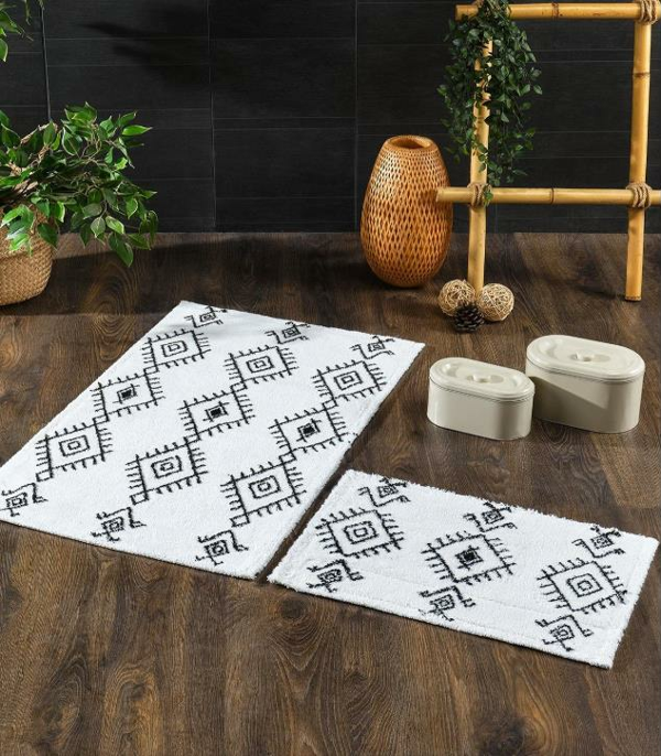 HC&W Utah 2'li Siyah Banyo Paspası Seti - Image 1