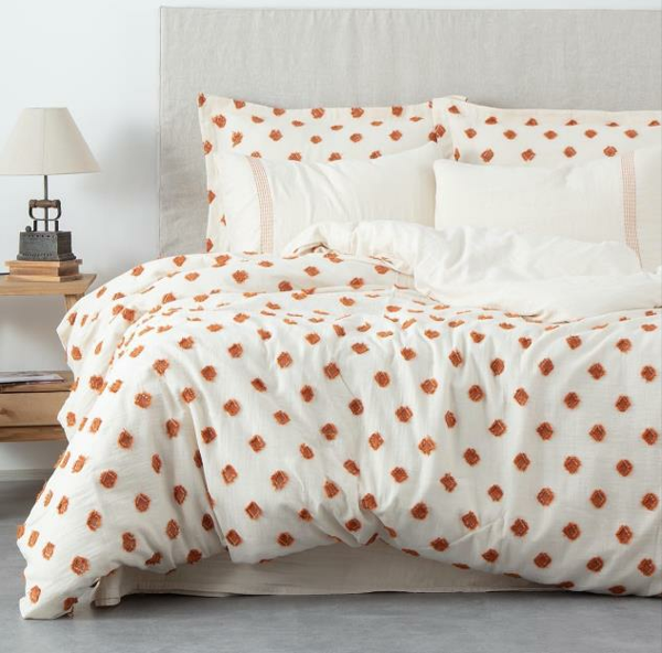 Ecocotton İmre Pamuk Müslin Çift Kişilik Terra Nevresim Takımı - Image 1