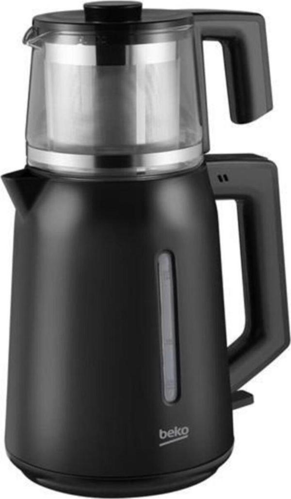 Beko Bkk 2221 C 1650 Watt Siyah Cam Demlikli Çay Makinesi - Image 1