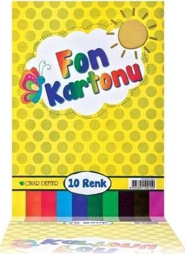 Uninote Çınar Fon Karton 24x34 10 Lu Karışık 50015 - Image 1