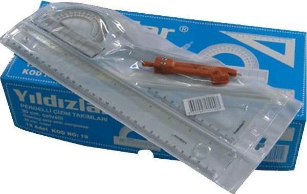 Yildizlar Yıldızlar Çizim Takımı Pergelli 30 CM 19 - Image 1