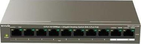 Tenda TEF1110P 10 Port 8 Port Poe+ 10-100 + 2 Port 10-100-1000 Switch - Image 1