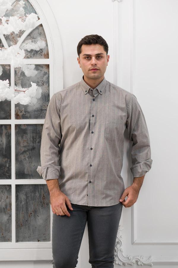 Advante Geniş Ve Rahat Kesim Cepli Çizgili Klasik Erkek Gömlek - Image 1