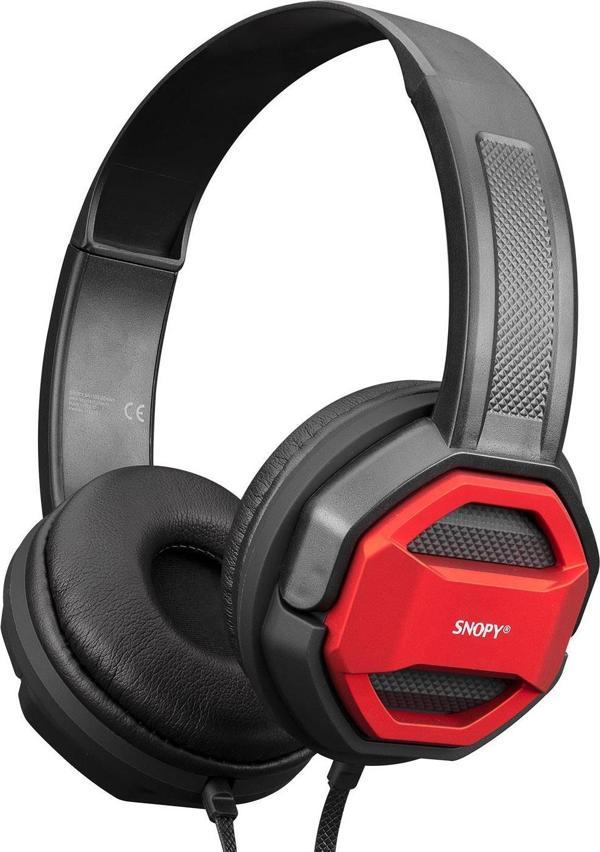Snopy SN-101 BONNY Kırmızı PCTelefon Mikrofonlu Kulaklık - Image 1