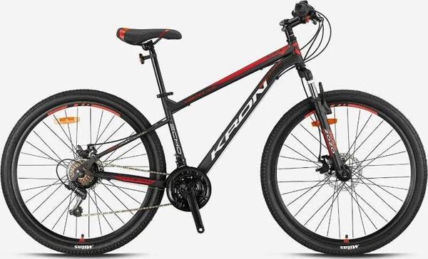 Kron VORTEX 4.0 - 27.5  MTB - 16' - 21 Vites - M.DISC - Mat Siyah-Gri/Kırmızı - Image 1