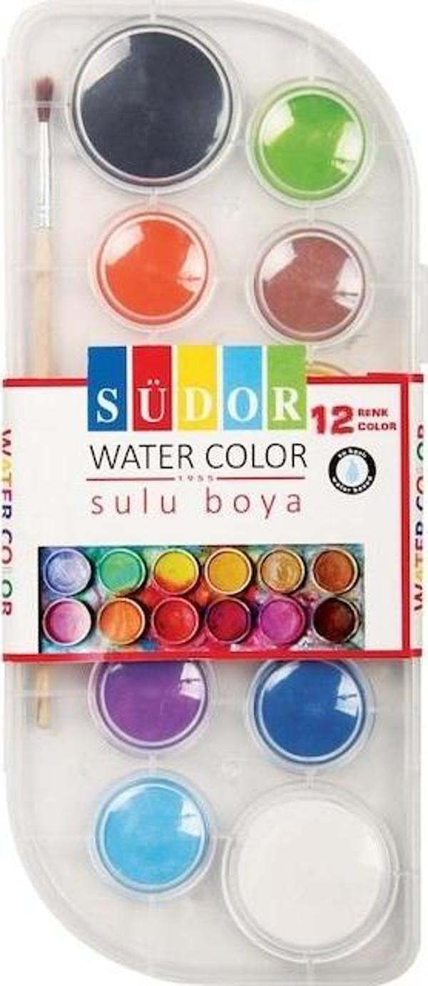 Südor Suluboya 12 Renk Şeffaf Pls - Image 1