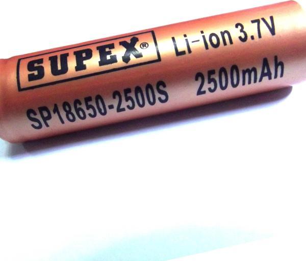 Supex 18650-2600F 3.7V 1800MA Şarjlı Li-on Pil Düz Kafa Pil - Image 1