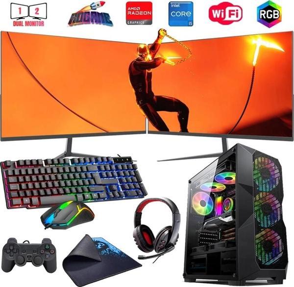 I5 13400F 32GB DDR4 1TB M2 8GB RX580 Çift 24" Mon. Oyun Bilgisayarı (Gaming SET) - Image 1