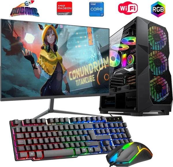 i7 14700F 32GB DDR4 1TB M2 8GB RX580 24" Mon. Oyun Bilgisayarı - Image 1