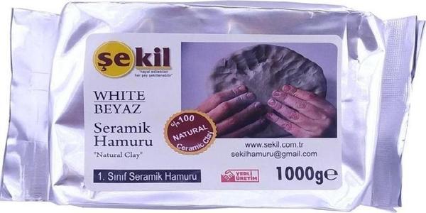 Şekil Seramik Hamuru 1000 GR Beyaz VK1000BYZ - Image 1