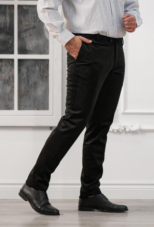 Apartro Regular Fit İnce Fitilli Boru Paça Yan Cep Kalın Kumaş Kadife Pantolon - Image 1