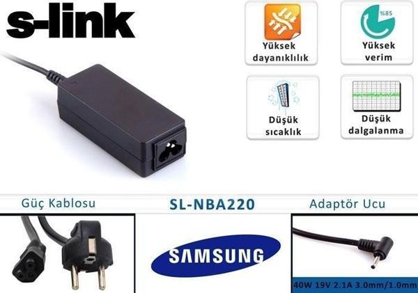 S-link SL-NBA220 40w 19v 2.1a 3.0-1.0 Ultrabook Adaptörü - Image 1