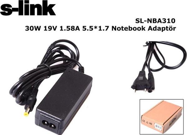 S-link sl-nba310 30W 19V 1.58A 5.5-1.7 Notebook Adaptörü - Image 1