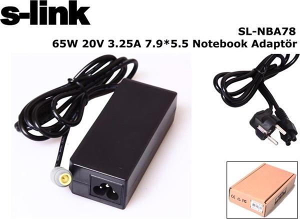 S-link SL-NBA78 65w 20v 3.25a 7.9-5.5 Notebook Adaptörü - Image 1
