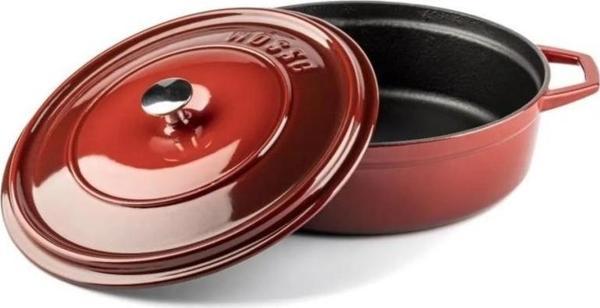 HOSSE 26 cm Döküm Kısa Tencere Kırmızı - Image 1