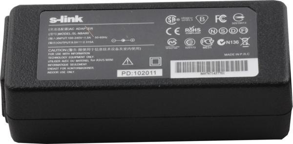 S-link SL-NBA80 22w 9.5V 2.315A 4.8-1.7 Notebook Adaptörü - Image 1