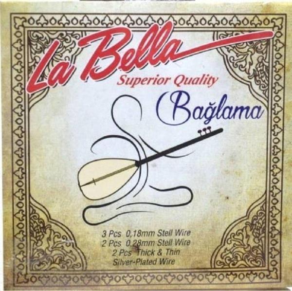 Labella Sbh-18 Kısa Sap Saz Teli - 0.18 Kısa Bağlama Teli Takım - Image 1