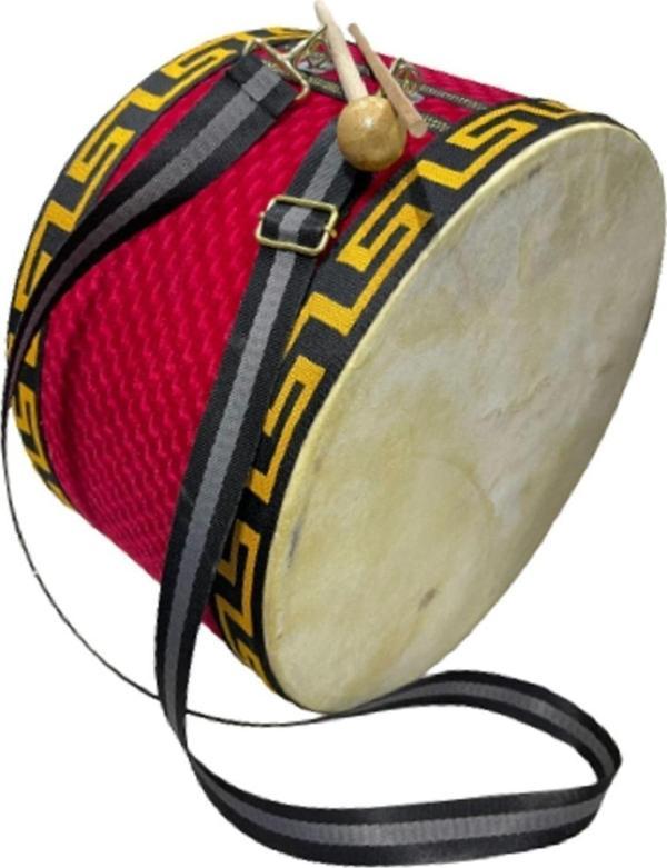 Bade Müzik Çocuk Davulu 30 Cm Askılı Ağaç Kasnak Keçi Derisi - Image 1