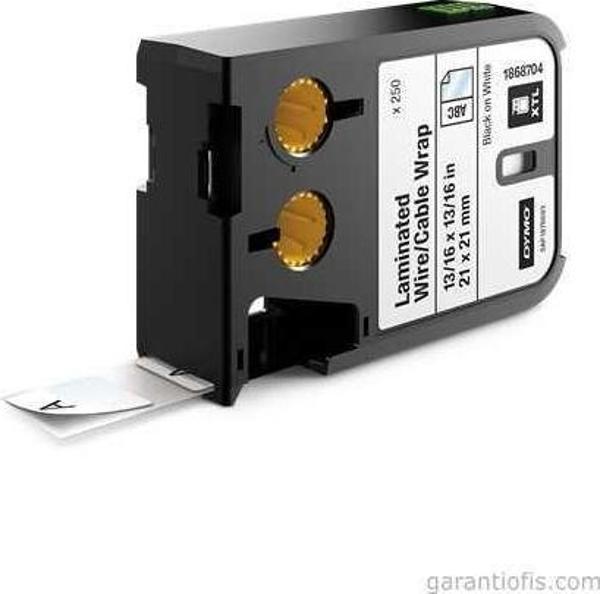 DYMO 1868704 XTL 21x21mm Beyaz/Siyah Tel/Kablo Etiketi (250 Adet) - Image 1