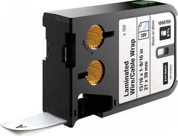 DYMO 1868705 XTL Lamine Tel / Kablo Etiketi 21x39mm Beyaz/Siyah 150 Adet - Image 1