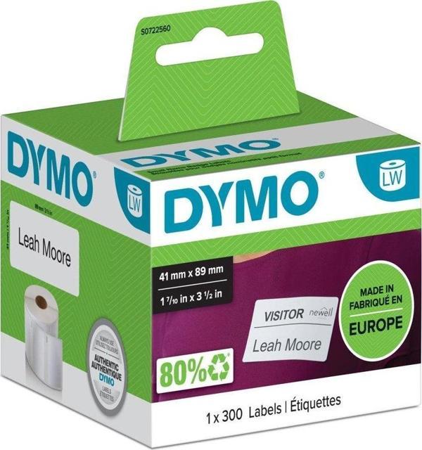 DYMO 41x89mm Yaka Kartı/İsim Kartı Etiketi (11356) - Image 1