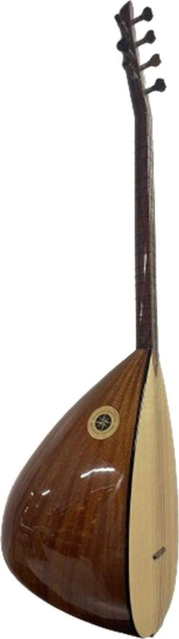 Bade Müzik Kısa Sap Bağlama Masif Maun Ağacı Klavyeli Mihraplı Tam Profesyonel - Image 1