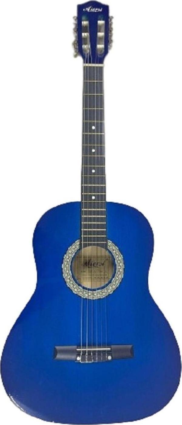 Bade Müzik Klasik Gitar 3/4 Boy Mavi Renk Sap Ayarlı Üst Kalite - Image 1