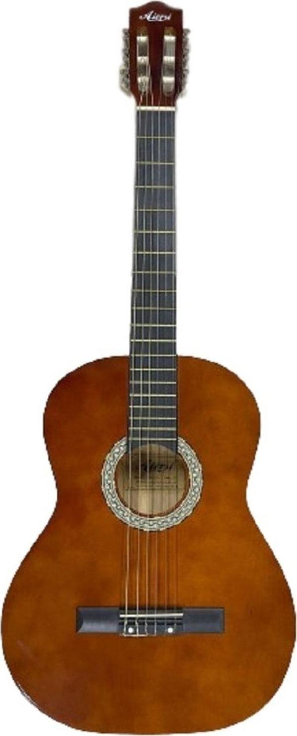 Bade Müzik Klasik Gitar Tam Boy 4/4 Kahverengi Sap Ayarlı Üst Kalite - Image 1