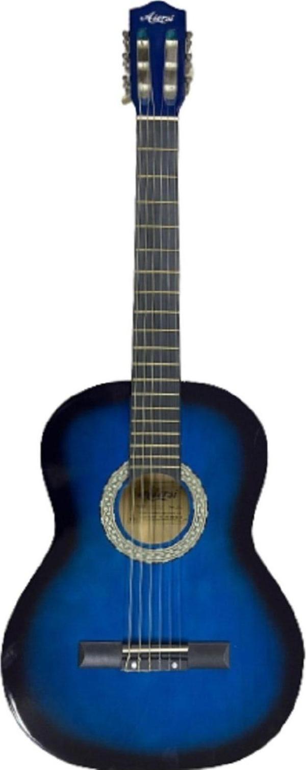 Bade Müzik Klasik Gitar Tam Boy 4/4 Mavi Gölgeli Sap Ayarlı Üst Kalite - Image 1