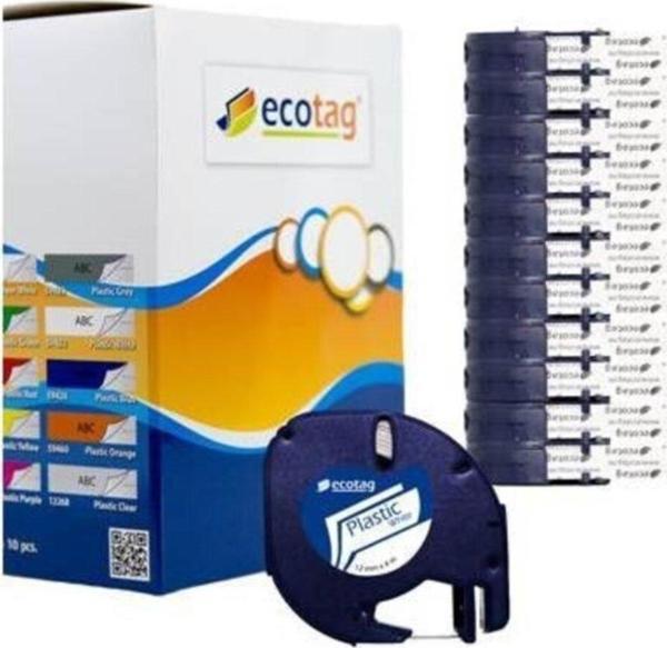 Dymo Letratag Muadil Plastik Şerit Etiket Pembe 10'lu Paket - Image 1