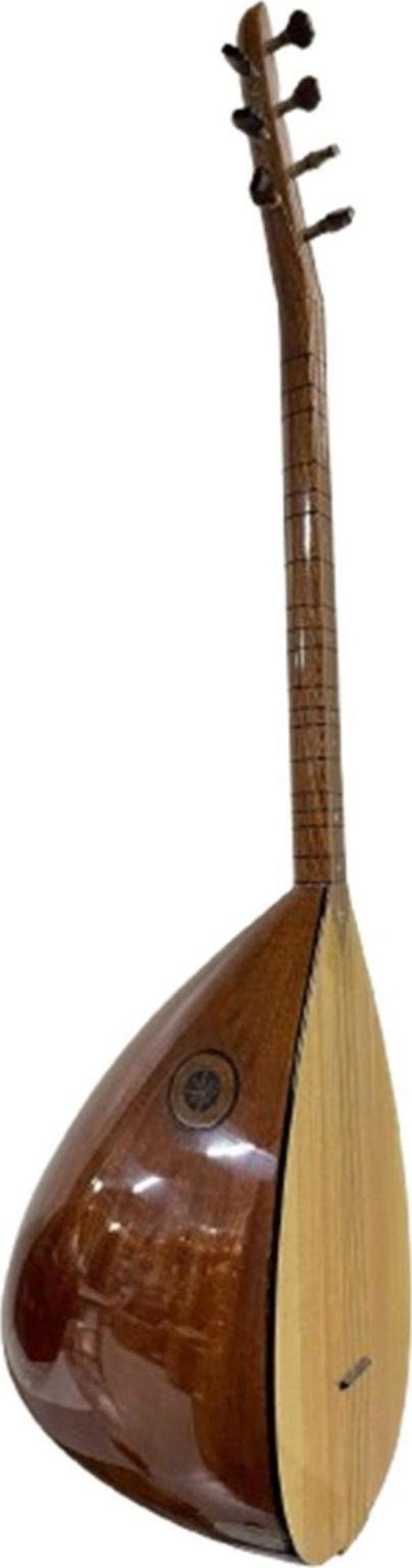 Bade Müzik Masif Maun Ağacı Klavyeli Mihraplı Kısa Sap Bağlama Profesyonel Üst Kalite - Image 1