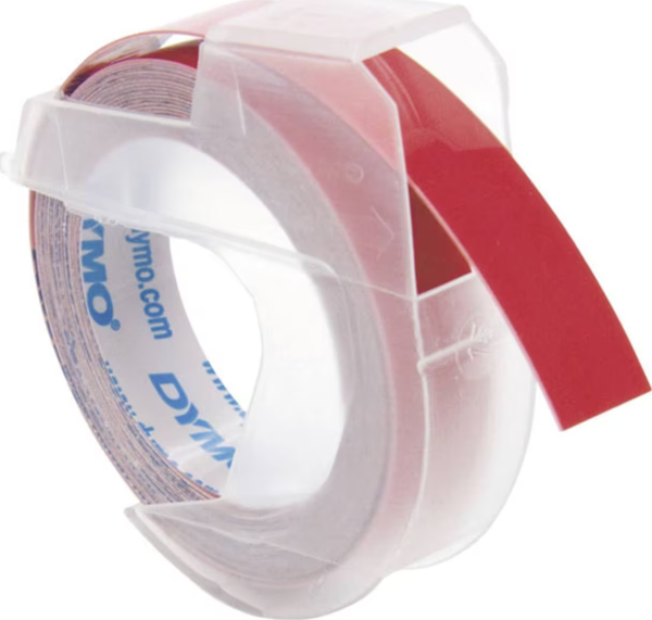 DYMO KABARTMA ŞERİT 9mmx3m KIRMIZI (520102) - Image 1