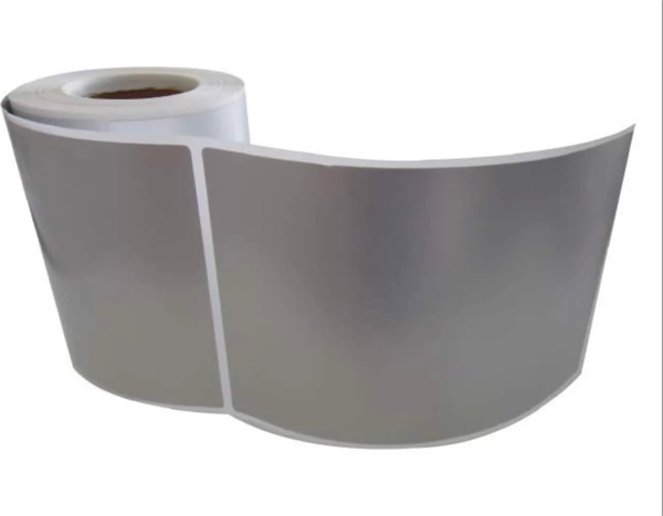 300'lü Sarım Tekli Silver Mat Barkod Etiketi 100 x 100 - Image 1