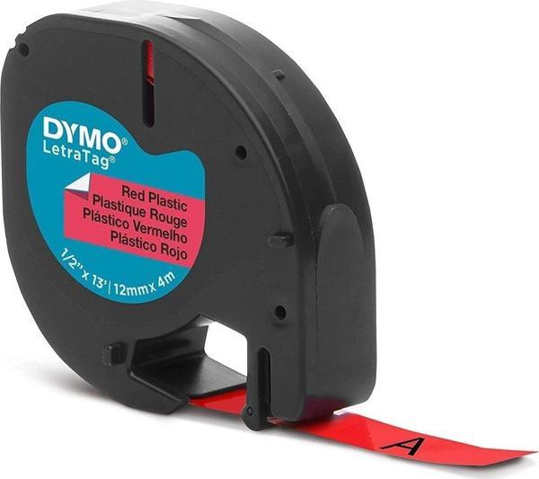 DYMO LetraTag Plastik Kırmızı Şerit 59424 (12mm x 4 metre) - Image 1
