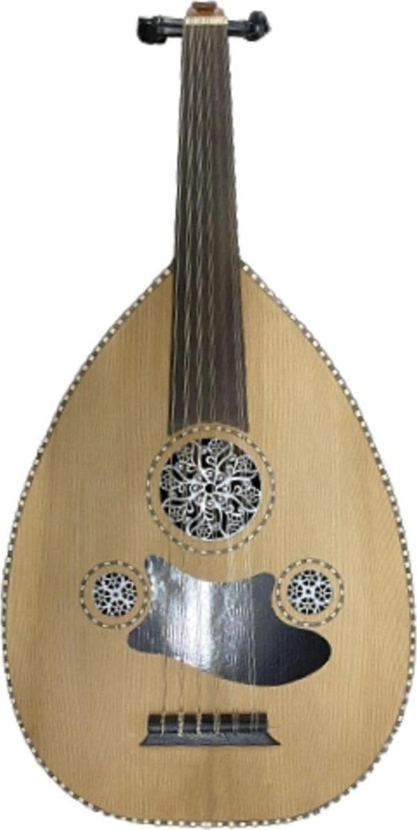 Bade Müzik Üst Kalite Ud Kanada Kapaklı Uzun Klavye Kenar Işlemeli Ceviz-Kelebek - Image 1