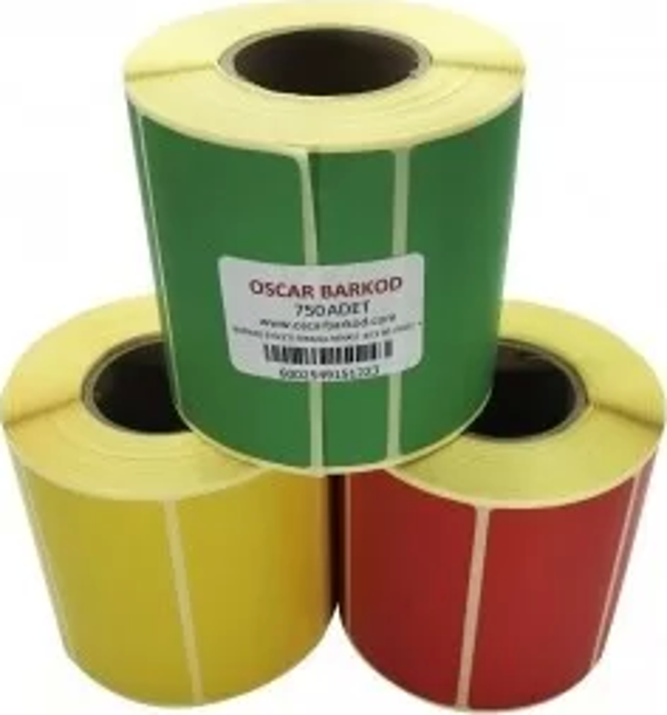 RENKLİ TERMAL BARKOD ETİKETİ 40X80 750´Lİ (YEŞİL) - Image 1