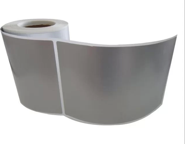 SİLVER MAT BARKOD ETİKETİ 100X100 TEKLİ 300 LÜK SARIM - Image 1