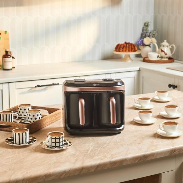 Karaca Hatır Hüp Düet Aroma İkili Türk Kahve Makinesi Rosegold - Image 1