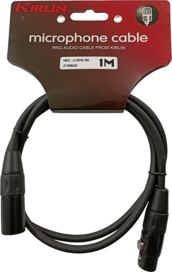 Kirlin MPC-470 1m. Mikrofon Kablosu 1 Metre XLR DİŞİ -XLR ERKEK - Image 1