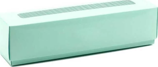 Kapaklı Makaron Kutusu Turkuaz Yeşili 5x20x5 cm - Image 1