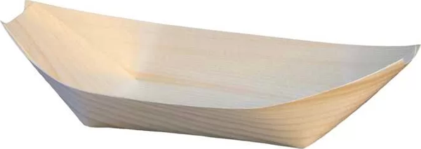 Tahta Kayık Tabak 6,5x17 cm - 50 Adet - Image 1