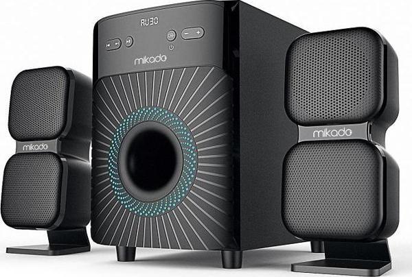 Mikado MD-360BT 2+1 38W BT-AUX-USB-FM-LED Ekran Multimedia Speaker - Image 1