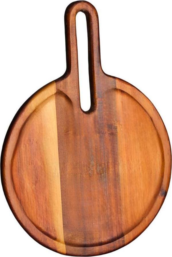 Mien Dayanıklı Ahşap Akasya Bohem Yuvarlak Sunumluk Orta Boy (M) 7B116 - Image 1