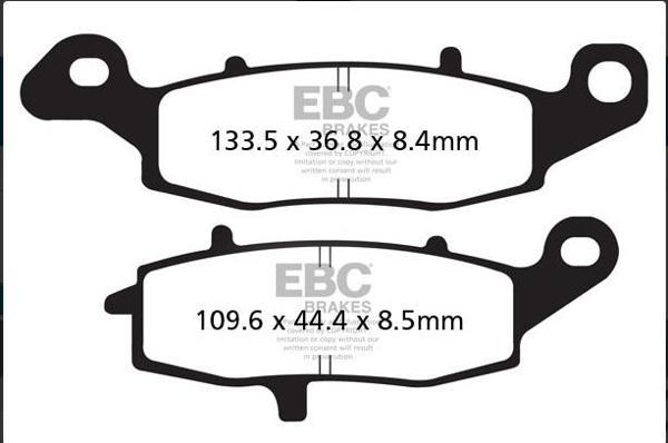 Ebc Fren Balatası Sinter Fa231hh Er-6f Er-6n Kle 650 Versys Dl 650 1000 V-strom M 800 1500 1600 1800 - Image 1