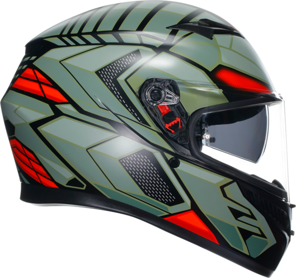 Agv K3 Decept Kapalı Kask Mat Siyah-yeşil-kırmızı X-LARGE - Image 1