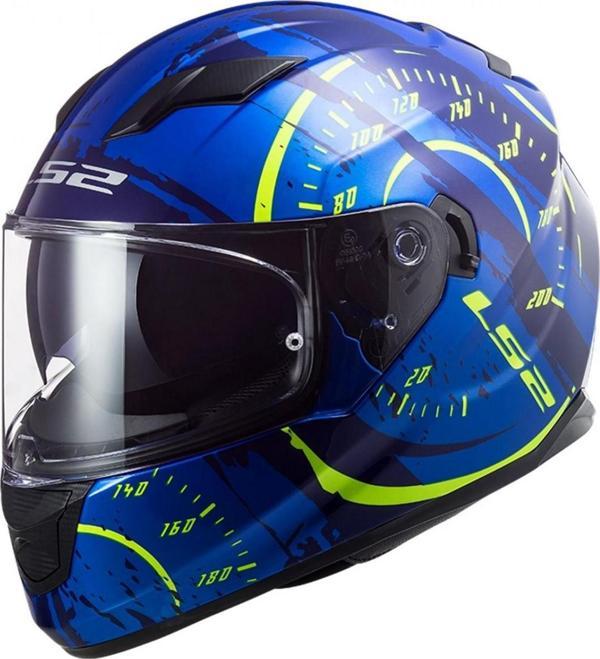Ls2 Stream Evo Tacho Kapalı Kask Mavi-neon Sarı 2X-LARGE - Image 1