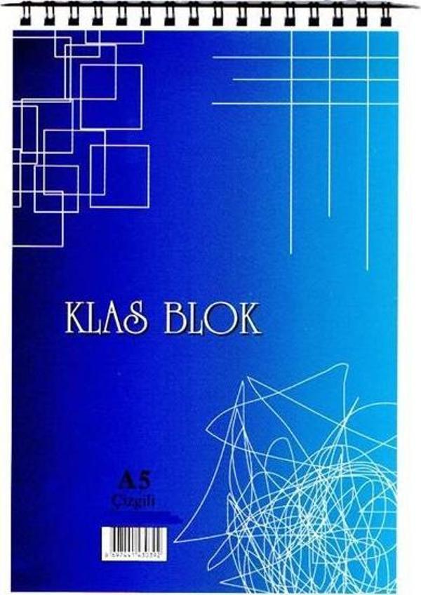 Klas Bloknot Spiralli Kareli 40 Yaprak A5 12 Adet - Image 1