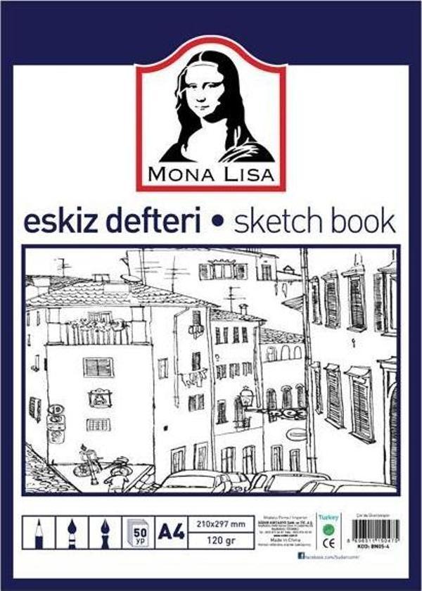 Mona Lisa Monalisa Eskiz Defteri 50 YP 120 GR A4 BN05-4 - Image 1