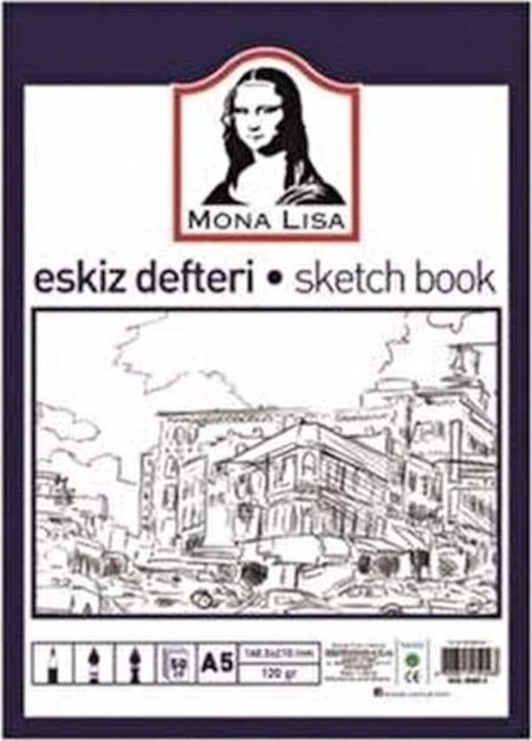 Mona Lisa Monalisa Eskiz Defteri 50 YP A5 120 GR BN05-5 - Image 1